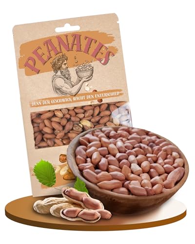 Peanates geröstete und gesalzene Erdnüsse (250g) – knuspriger Snack mit intensiven Erdnuss Aroma – Erdnüsse gesalzen als natürliche Proteinquelle – Nüsse ohne künstliche Zusätze von Peanates