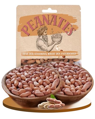 Peanates geröstete und gesalzene Erdnüsse (500g) – knuspriger Snack mit intensiven Erdnuss Aroma – Erdnüsse gesalzen als natürliche Proteinquelle – Nüsse ohne künstliche Zusätze von Peanates