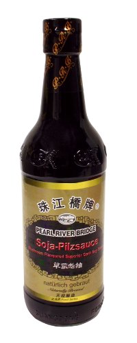 Dunkle Sojasauce mit Pilzaroma 500ml PRB Dark Soysauce Mushroom Flavoured von Pearl River Bridge
