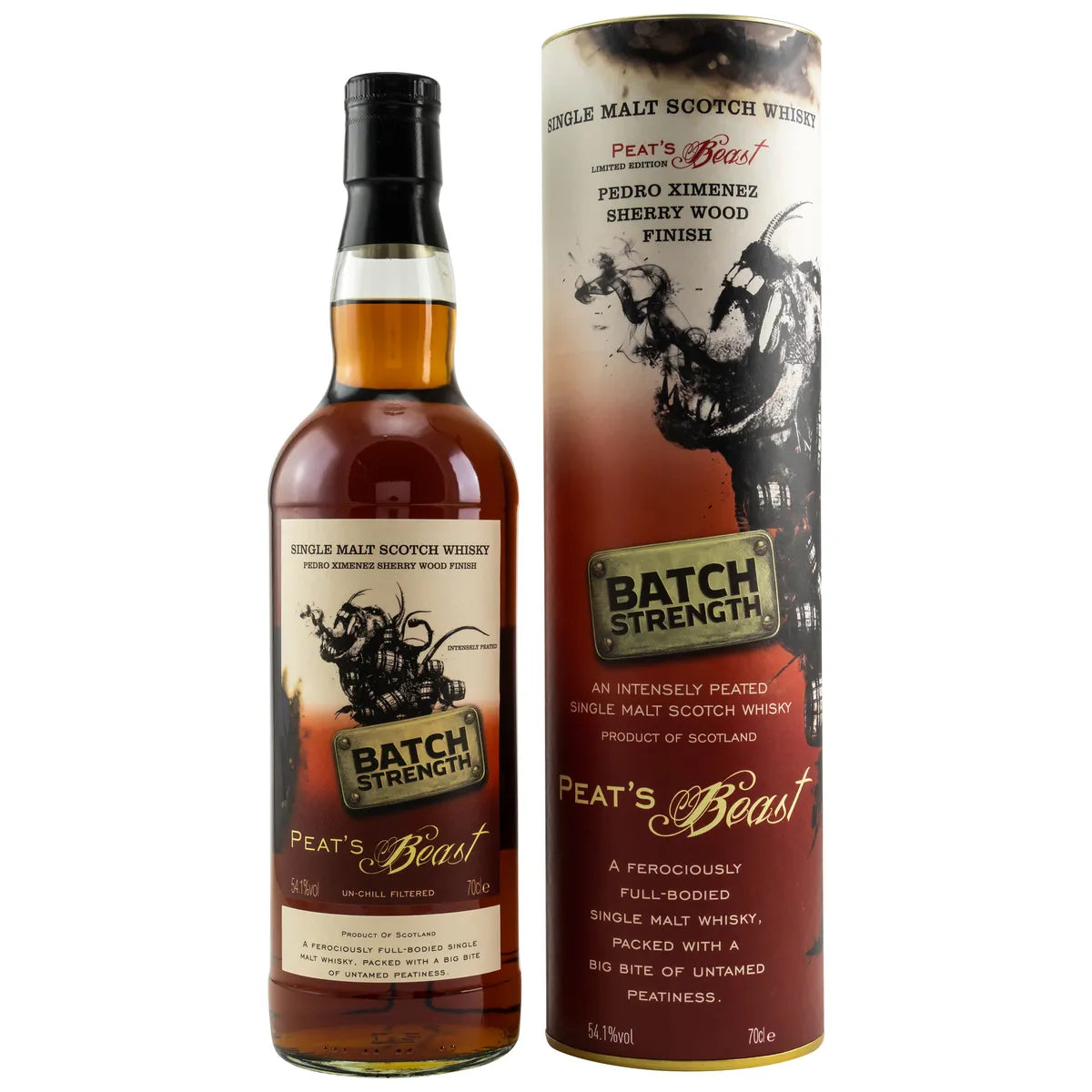 Peats Beast Batch Strength PX Sherry 54,1% vol. 0,7l Peats Beast Batch Strength PX Sherry 54,1% vol. 0,7l von Peat's Beast