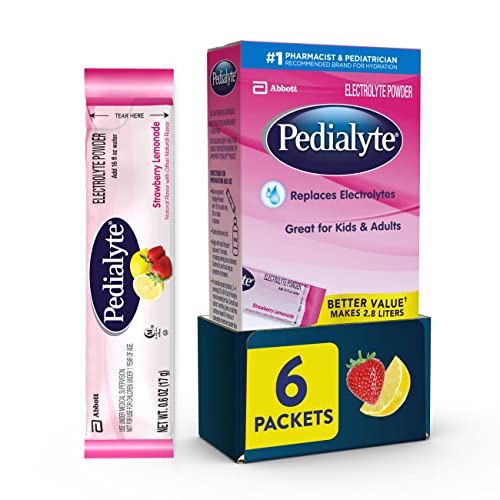 Pedialyte Large Powder Packs, Strawberry Lemonade, .6 oz, 6 Count by Pedialyte von Pedialyte