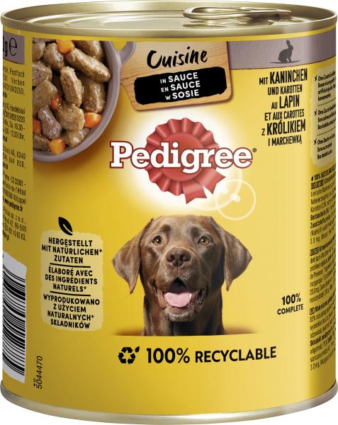 Pedigree Cuisine in Sauce mit Kaninchen und Karottten von Pedigree