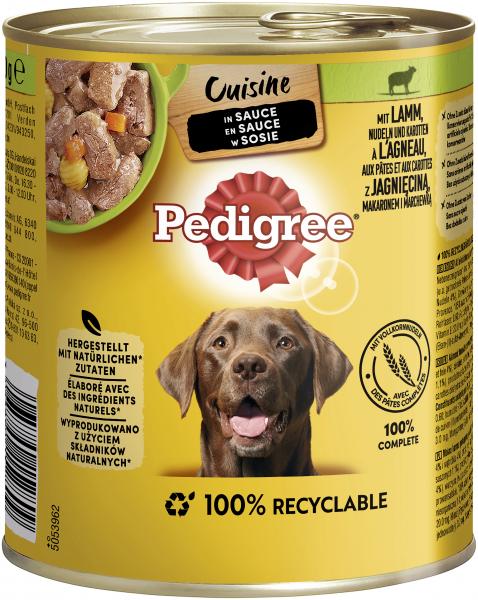 Pedigree Cuisine in Sauce mit Lamm, Nudeln und Karotten von Pedigree