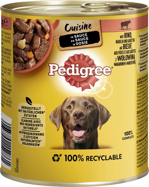 Pedigree Cuisine in Sauce mit Rind, Nudeln und Karotten von Pedigree