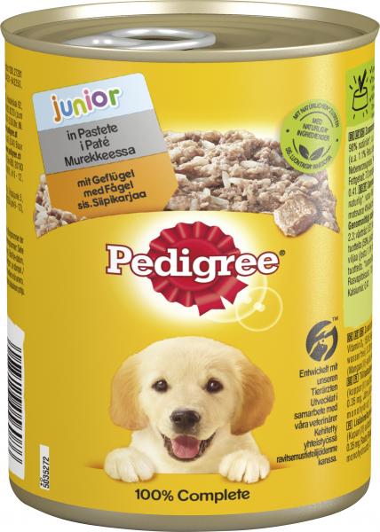 Pedigree Junior mit Geflügel in Pastete von Pedigree