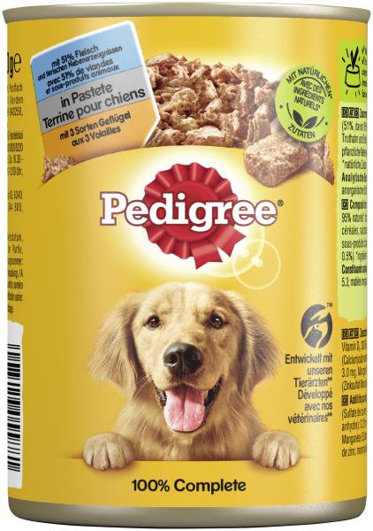 Pedigree Pastete mit 3 Sorten Geflügel von Pedigree