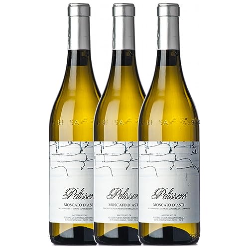 Pelissero Muscat Bianco Moscato d'Asti 75 cl (Schachtel mit 3 Flaschen von 75 cl) von Pelissero