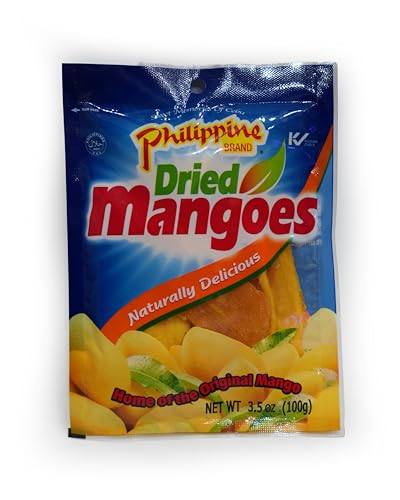 Getrocknete Mango 3x100g - Philippine Brand - Pellear - Süßwaren Mango - Getrocknete Fruchtscheiben aus sonnenverwöhnten Mangos - süßlich, fruchtig und exotisch im Geschmack – Halal von Pellear