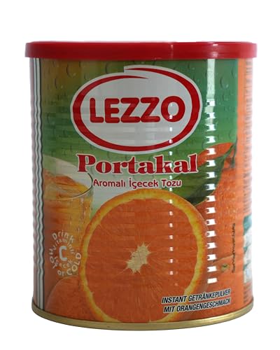 Lezzo Instant Getränkepulver mit Orangengeschmack – Lezzo Orange (700g.) – Türkischer Orangentee – Türkischer Tee – löslicher Instanttee – Pellear – Mit Vitamin C – Zum heiß oder kalt trinken von Pellear