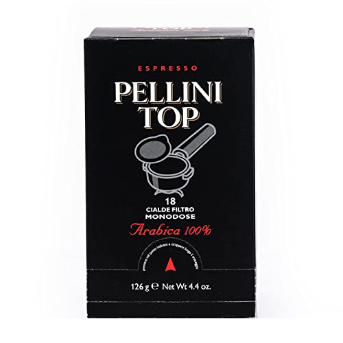 Pellini Caffè, Espresso Pellini Top 100% Arabica - 6 Packungen mit 18 Pads (6x126 g, insgesamt 108 Pads) von Pellini