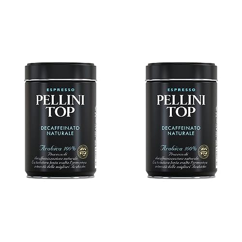Pellini Caffè, Pellini Top Arabica 100% für Espressokanne Decaffeinato Naturale (1 x 250 g) (Packung mit 2) von Pellini