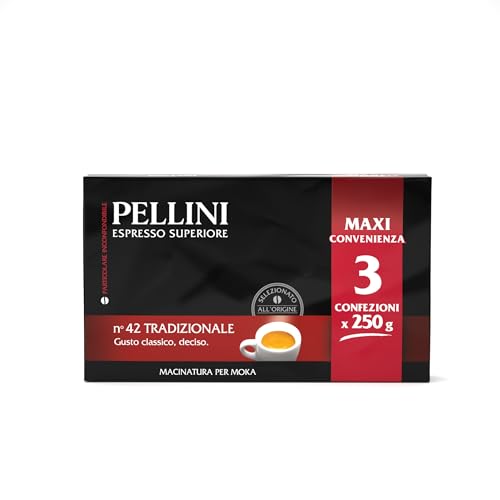 Pellini Caffè für Espressokanne Gusto Tradizionale Nr. 42 zu je 3X250 g von Pellini