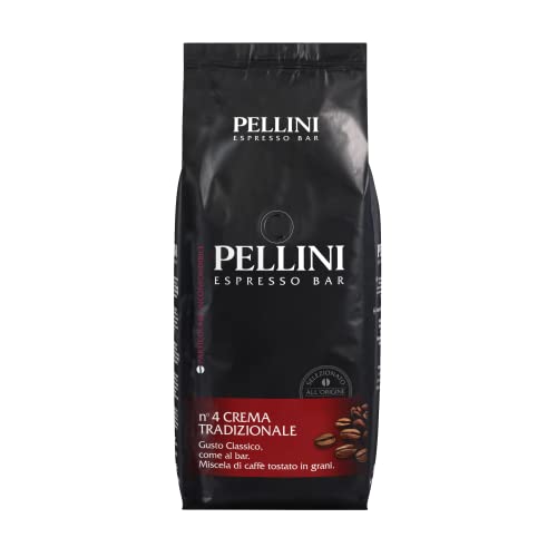Pellini N.4 Tradizionale, Kaffeebohnen für Espresso 1kg, Arabica- und Robusta-Mischungen mit Klassischem Geschmack, Mittlere Röstung von Pellini