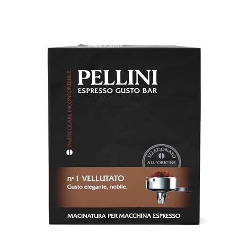 Pellini Gustobar N.1, Gemahlener Kaffee für Espressomaschinen mit Samtigem Geschmack, Arabica- und Robusta-Mischung, Mittlere Röstung, 2 Packungen mit je 250g Pellini Gustobar N.1, Gemahlener Kaffee für Espressomaschinen mit Samtigem Geschmack, Arabica- und Robusta-Mischung, Mittlere Röstung, 2 Packungen mit je 250g von Pellini