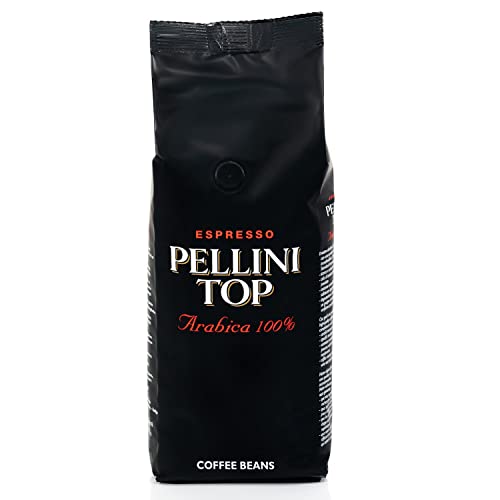 Pellini Kaffee in Chicchi Top, 100% Arabica-Mischung, Kaffeebohnen mit Duftenden und Raffinierten Aromen und einem Hauch von Lakritze und Kakao, 500g von Pellini