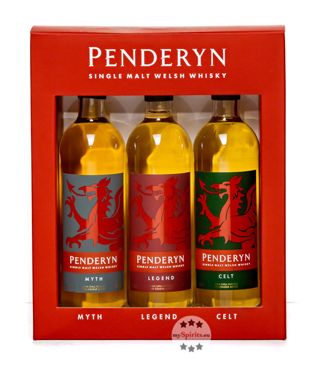 Penderyn Whisky Set Dragon Range (41 % Vol., 0,6 Liter) von Penderyn Distillery
