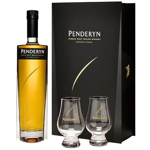 PENDERYN WHISKEY MADEIRA FINISH 70 CL MIT ZWEI GLÄSERN GESCHENKBOX von Penderyn