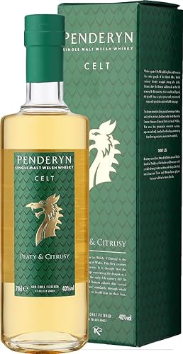 Penderyn Celt Single Malt Whisky aus Wales - Ausgezeichneter Whisky in der Geschenkpackung mit 40% vol. (1 x 0,7l) von Penderyn