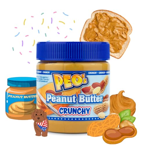 PEO's 12 x 340g Erdnussbutter Crunchy | Natürliche Peanut Butter aus gerösteten Erdnusskernen | Leckere Erdnussmus mit vollem Geschmack | 12er Vorteilspack PEO's 12 x 340g Erdnussbutter Crunchy | Natürliche Peanut Butter aus gerösteten Erdnusskernen | Leckere Erdnussmus mit vollem Geschmack | 12er Vorteilspack von Peo's