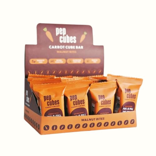 PepCubes Protein Riegel Karrote Snacks, ballaststoffreicher, kalorienarmer Snack mit spezieller Gewürzmischung, länger satt bleiben, 30 G. 24 Würfel PepCubes Protein Riegel Karrote Snacks, ballaststoffreicher, kalorienarmer Snack mit spezieller Gewürzmischung, länger satt bleiben, 30 G. 24 Würfel von PepCubes