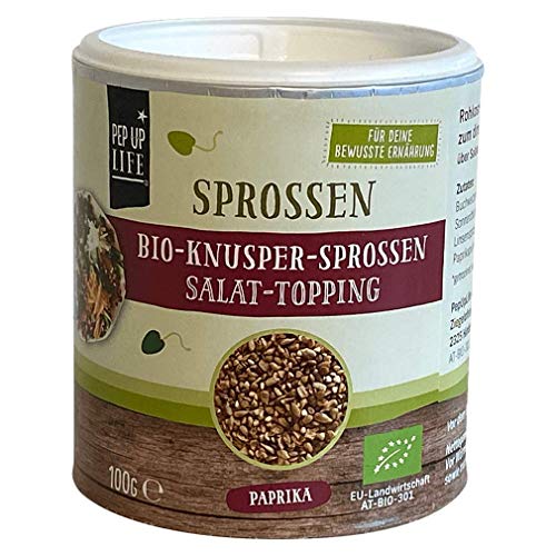 PepUpLife, Bio Knusper Sprossen Salat-Topping Paprika, 1er Pack (1 x 100g) von PepUpLife