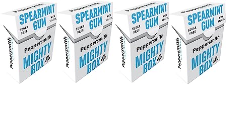 4 x Peppersmith English Peppermint Xylitol Gum 50g Mighty Box von Peppersmith
