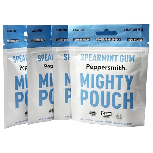 4 x Peppersmith English Peppermint Xylitol Gum 50g Mighty Box von Peppersmith