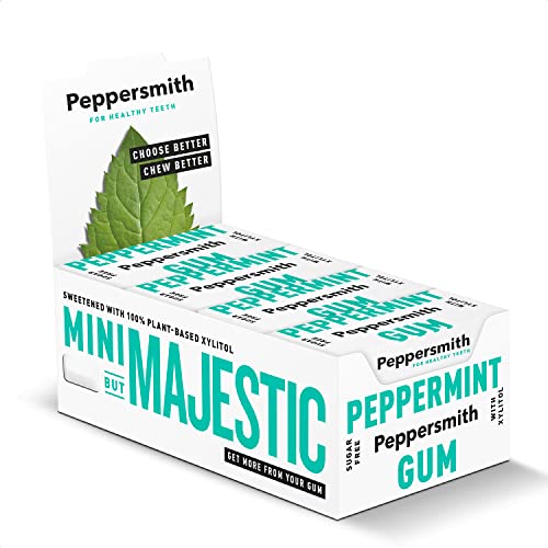 Peppersmith 100% Xylitol Kaugummi Pfefferminze, (12 x 15 g), 1er Pack (1 x 0.18 kg) von Peppersmith