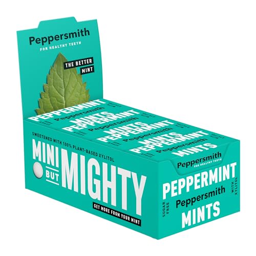 Peppersmith 100% Xylitol Mints Pfefferminze 15 g, (12 x 15 g), 1er Pack (1 x 0.18 kg) von Peppersmith
