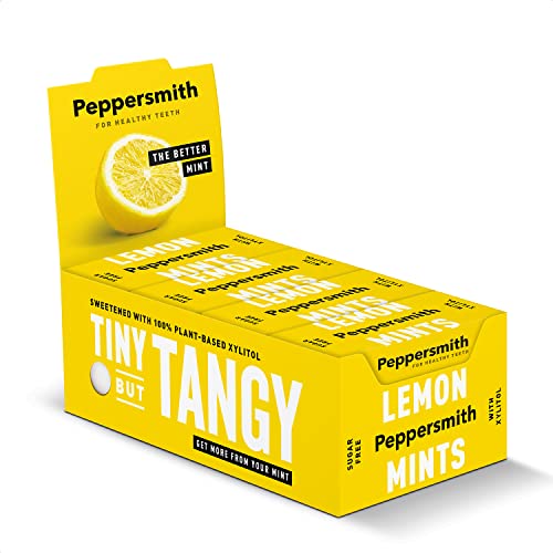 Peppersmith 100% Xylitol Mints Zitrone und Pfefferminze 15g, (12 x 15 g), 1er Pack (1 x 0.18 kg) von Peppersmith