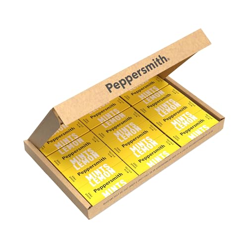 Peppersmith 100% Xylitol Mints Zitrone und Pfefferminze 15g, (12 x 15 g), 1er Pack (1 x 0.18 kg) von Peppersmith