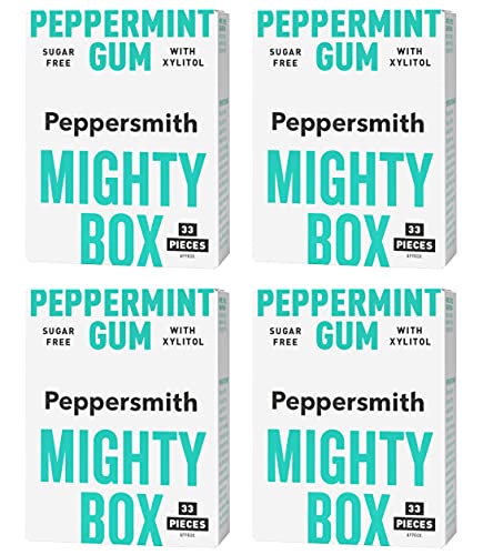 Peppersmith Mighty Box - 100% Xylitol Kaugummi Pfefferminze, 200 g von Peppersmith