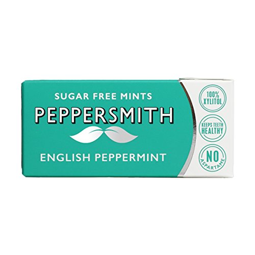 2 x Peppersmith Xylitol Natural English Peppermint Mints 15g von Peppersmith