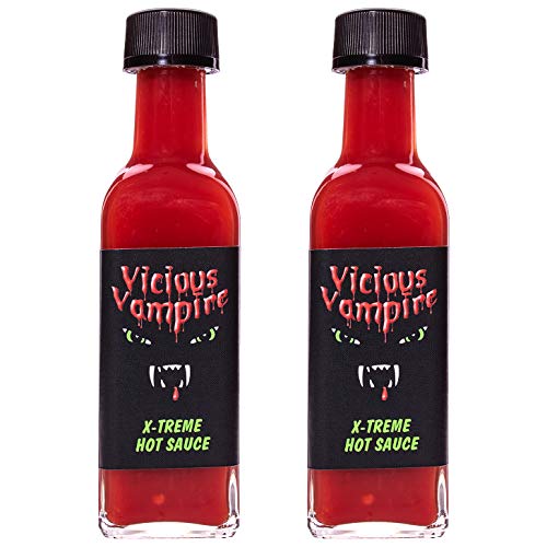 Vicious Vampire X-Treme Hot Sauce - 2er Set -Scharfe Sauce für Scharfesser - Chili-Sauce von Pepperworld