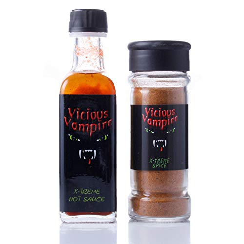 Vicious Vampire - Xtreme Hot Sauce und Spice - Scharfe Sauce und Gewürzmischung für Scharfesser - Chili-Sauce von Pepperworld