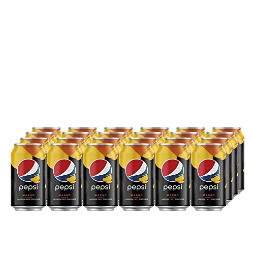 Pepsi Cola Mango (24 x 330ml) Erfrischende Pepsi Cola mit Mangogeschmack ZERO SUGAR von Pepsi