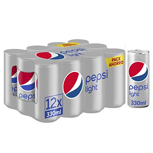 Pepsi Light 330 ml - Erfrischungskleber ohne Kalorien - Packung mit 12 Stück von Pepsi
