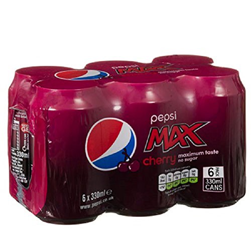 Pepsi Max Cherry Cola, 24 x 0,33l Dose (Zuckerfrei Kirsch-Cola) von Pepsi