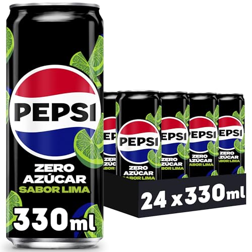 Pepsi Zero Lime, Zero Sugar, 330 ml – Packung mit 24 Dosen von Pepsi