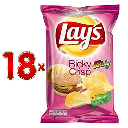 Lays Chips Bicky Crisp 18 x 200g Karton (Bicky Burger Chips) von PepsiCo
