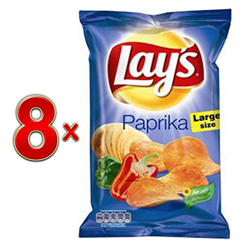 Lays Chips Paprika 8 x 200g Karton von PepsiCo