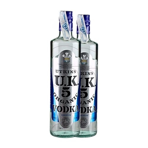 Wodka U.K. 5 Organic 70 cl (Schachtel mit 2 Flaschen von 70 cl) von Pequeños Productores