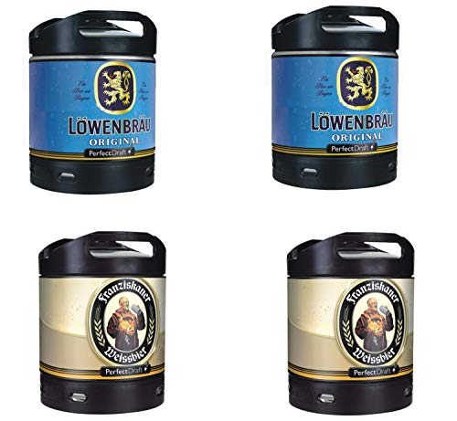 2 x Löwenbräu Original 2x Franziskaner Perfect Draft 6 Liter Fässer 5,0% und 5,2% vol. MEHRWEG 2 x Löwenbräu Original 2x Franziskaner Perfect Draft 6 Liter Fässer 5,0% und 5,2% vol. MEHRWEG von Perfect Draft