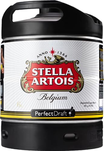 Stella Artois, Internationales Premium Lager-Bier aus Belgien, Perfect Draft (1 x 6l) MEHRWEG Fassbier von PerfectDraft