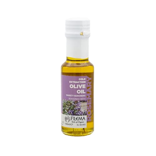 Filema Extra Virgin Olivenöl mit Rosmarin – Olivenöl Kreta - Griechisches Olivenöl (Olivenöl Rosmarin 100ml) von Perfekto24