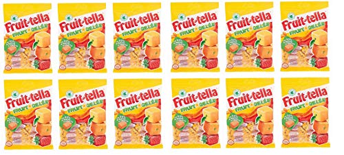 12x Fruittella Fruit Gelée weiche Bonbons mit Fruchtsaft Glutenfrei Beutel mit 180g Geleesüßigkeiten natürliche Aromen und ohne künstliche Farbstoffe 12x Fruittella Fruit Gelée weiche Bonbons mit Fruchtsaft Glutenfrei Beutel mit 180g Geleesüßigkeiten natürliche Aromen und ohne künstliche Farbstoffe von Perfetti Van Melle