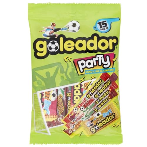 Goleador Party Mix italien Lollies Süßigkeiten verschiedene Gummibonbons Beutel mit 16 Stück 149g Goleador Party Mix italien Lollies Süßigkeiten verschiedene Gummibonbons Beutel mit 16 Stück 149g von Perfetti Van Melle