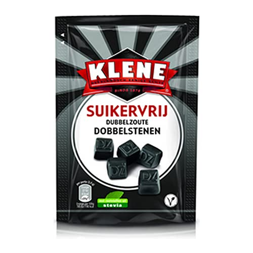 Klene Lakritz | Doppelt Gesalzener Würfelbeutel | Lakritz Holländisch | Klene Drop | 12 Pack | 1320 Gram Total von KLENE