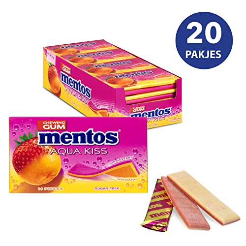 Mentos Kaugummi | Aqua Kiss Erdbeere-Mandarine | Mentos Gum | Mentos Großpackung | 20 Pack | 520 Gram Total Mentos Kaugummi | Aqua Kiss Erdbeere-Mandarine | Mentos Gum | Mentos Großpackung | 20 Pack | 520 Gram Total von Perfetti Van Melle