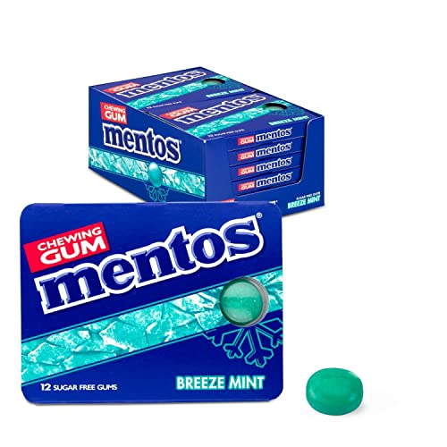 Mentos Kaugummi | Kaugummi Breeze Brise Minze Blister | Mentos Gum | Mentos Großpackung | 12 Pack | 210 Gram Total von Perfetti Van Melle